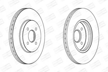 FORD Диск тормозной передн.Mondeo III 00- CHAMPION 562206CH