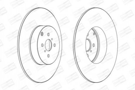 Купить TOYOTA Диск тормозной задн. Corolla -07,Prius 00- Toyota Corolla, Yaris, Prius CHAMPION 562261CH (фото1) подбор по VIN коду, цена 902 грн.