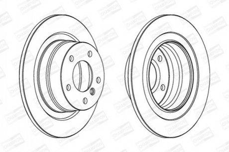 BMW Диск тормозной задн.1 E81/87,3 E90 03- CHAMPION 562310CH