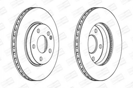 DB Диск гальмівний передній.A-class W169,B-class W245 04 - CHAMPION 562312CH