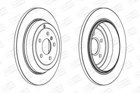 Диск гальмівний Mercedes W251, M-Class, GL-Class CHAMPION 562324CH