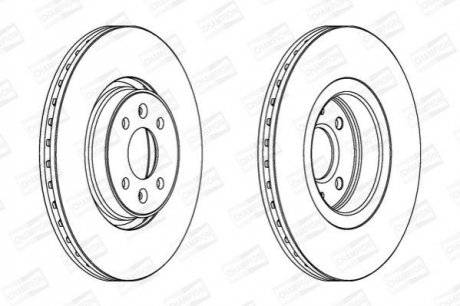 RENAULT Диск тормозной передн.Scenic II 03- CHAMPION 562410CH