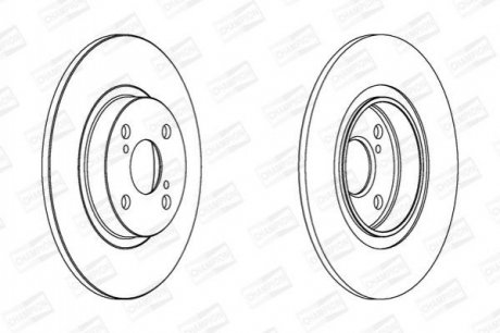 TOYOTA Диск тормозн.задн.Corolla 97- CHAMPION 562412CH