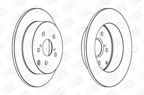 TOYOTA Диск гальмівний зад.Corolla 01- Toyota Corolla CHAMPION 562415CH