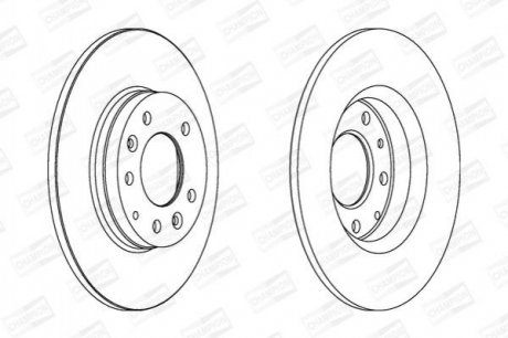 Диск тормозной задний (кратно 2) Mazda 6 CHAMPION 562416CH