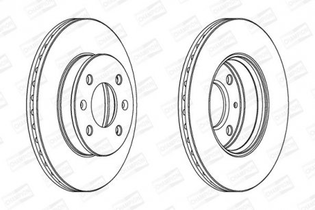 Купить Диск тормозной Hyundai Getz CHAMPION 562425CH (фото1) подбор по VIN коду, цена 1071 грн.