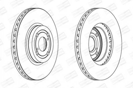 TOYOTA Диск гальмівний передній.Corolla 02- /275/ Toyota Corolla CHAMPION 562435CH
