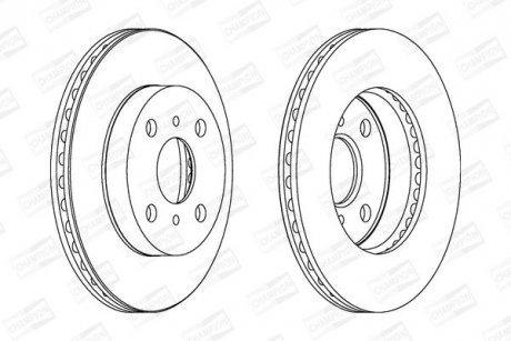 Диск гальмівний Toyota Yaris CHAMPION 562443CH