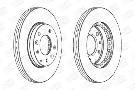 Диск гальмівний CHAMPION 562446CH