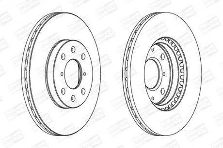 Диск гальмівний Suzuki Swift, SX4 CHAMPION 562456CH