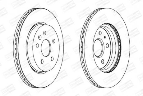 Диск тормозной Opel Insignia CHAMPION 562463CH