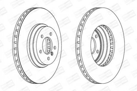 Диск тормозной передний Bmw 3 (E90) (04-12), 3 Convertible (E93) (06-13) BMW E92, E90, E91, E93 CHAMPION 562519CH-1