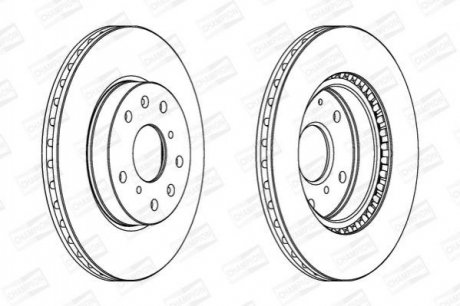 Купить Диск тормозной передний (кратно 2) Fiat Sedici (06-14)/Suzuki SX4 (06-), Vitara (LY) (15-) Suzuki SX4, Vitara CHAMPION 562534CH (фото1) подбор по VIN коду, цена 1429 грн.