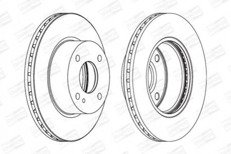 FORD Диск тормозной передн. Fiesta 08- CHAMPION 562539CH