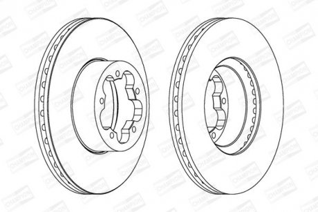 Диск тормозной передний (кратно 2) Ford Transit (06-14), Transit Tourneo (06-14) Ford Transit CHAMPION 562540CH