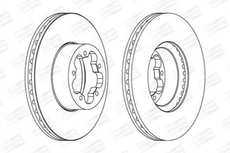 Диск тормозной передний (кратно 2) Ford Transit (06-14), Transit Tourneo (06-14) CHAMPION 562541CH