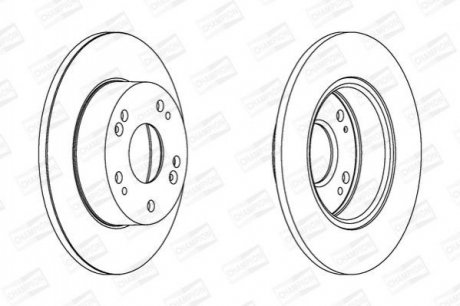 Диск тормозной задний (кратно 2) Honda Accord VIII Honda Accord CHAMPION 562542CH