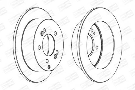 HYUNDAI Диск тормозной задний.Tucson,Sonata V, Kia Magentis CHAMPION 562552CH