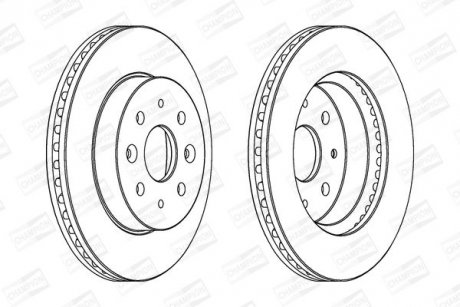 Купить Диск тормозной KIA Rio CHAMPION 562557CH (фото1) подбор по VIN коду, цена 1294 грн.