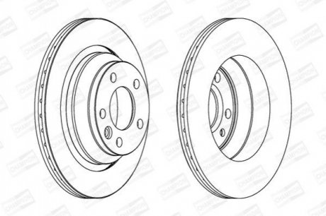 Диск тормозной задний (кратно 2) VW MULTIVAN V (03-15) CHAMPION 562603CH