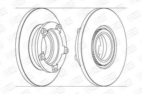 FORD Диск тормозной задн.Transit 06- CHAMPION 562638CH-1