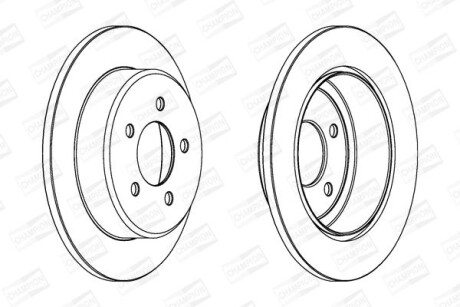 CHRYSLER Гальмівний диск задн.Voyager III,Dodge Caravan 95- Chrysler Voyager, Dodge Caravan CHAMPION 562646CH