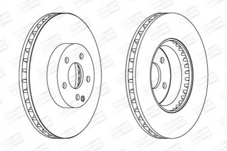 Диск гальмівний CHAMPION 562647CH-1