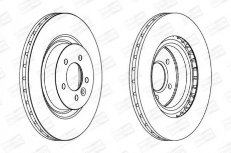 LANDROVER Диск тормозной передн.Range Rover Sport 05- Land Rover Discovery, Range Rover CHAMPION 562654CH-1