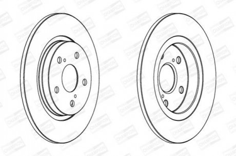 Диск тормозной задний (кратно 2) Toyota Avensis (09-) CHAMPION 562659CH