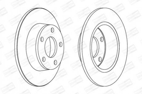 AUDI Диск тормозной задн Audi A6/A6 Avant Quattro CHAMPION 562690CH