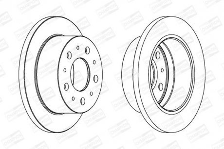Диск тормозной CHAMPION 562753CH