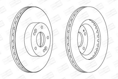 Диск тормозной CHAMPION 562755CH