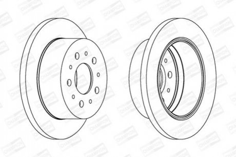 CITROEN Диск тормозной задн. Jumper Maxi,Fiat Ducato,Peugeot Boxer 06- (ступица d=79) CHAMPION 562757CH