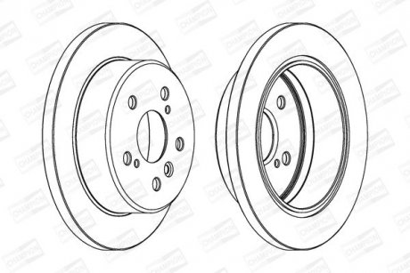 Диск тормозной Toyota Camry, Lexus RX, Toyota Highlander CHAMPION 562770CH