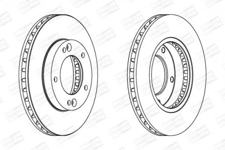 Диск тормозной Lexus IS CHAMPION 562772CH