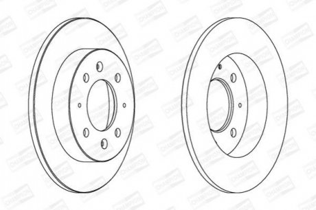 Диск тормозной задний (кратно 2) Kia Cerato Alfa Romeo 146, KIA Cerato, Peugeot 407, Subaru Forester CHAMPION 562788CH