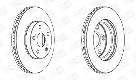 Диск гальмівний Toyota Prius CHAMPION 562797CH
