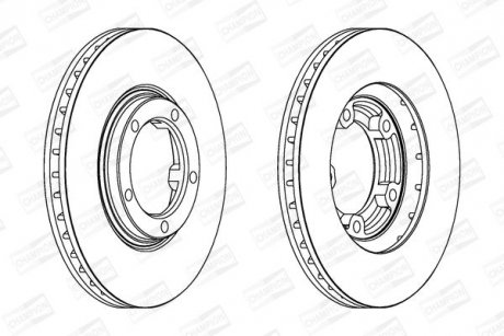 Купить MITSUBISHI Диск тормозной передний. L300/400,Space Gear Hyundai H-1 CHAMPION 562800CH (фото1) подбор по VIN коду, цена 859 грн.