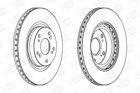 Диск тормозной Honda Civic CHAMPION 562807CH