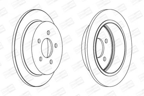 Купити JEEP ДИСК ГАЛЬМIВНИЙ ЗАДНIЙ.Grand Cherokee 92-99 Jeep Grand Cherokee CHAMPION 562880CH (фото1) підбір по VIN коду, ціна 1244 грн.