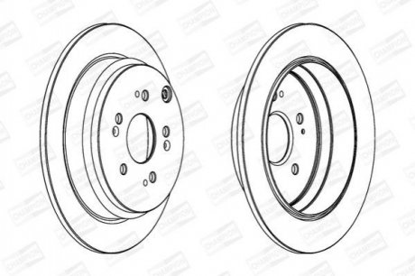 Диск тормозной задний (кратно 2) Honda CR-V CHAMPION 562884CH