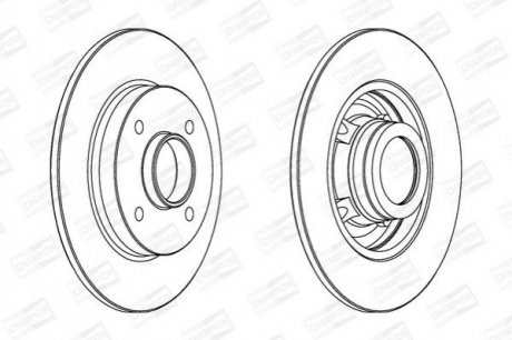 CITROEN Диск гальмівний зад.C3,C4 Peugeot 207,307 CHAMPION 562938CH-1