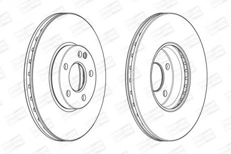 Диск тормозной Mercedes W246, CLA-Class, W176 CHAMPION 562989CH