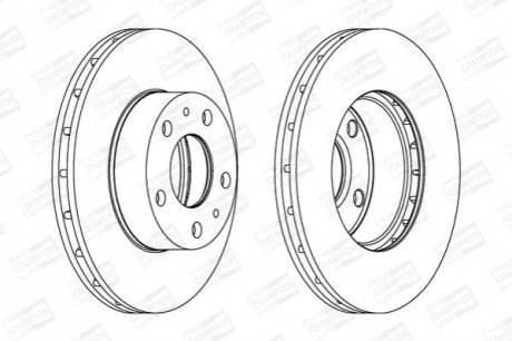 Диск тормозной передний (кратно 2) Fiat Ducato CHAMPION 563026CH