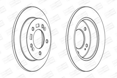 Купить HYUNDAI Диск тормозной задний.ix20,Kia Venga 10- Hyundai IX20 CHAMPION 563033CH (фото1) подбор по VIN коду, цена 939 грн.