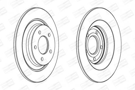 Диск гальмівний Mazda 5 CHAMPION 563038CH