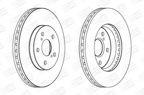 Диск гальмівний Toyota Previa, Camry, Avalon CHAMPION 563047CH