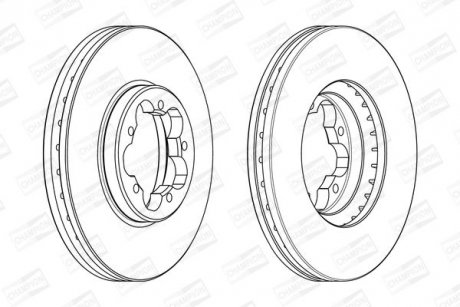 Диск тормозной Ford Transit CHAMPION 563123CH