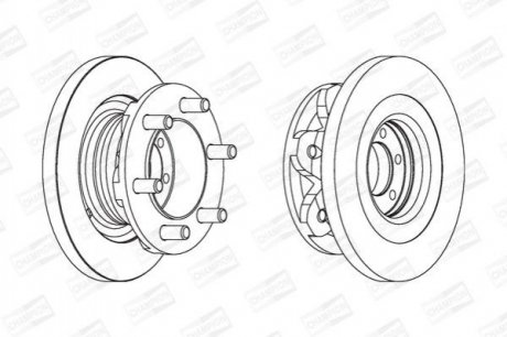 FIAT Диск гальмівний передній.Iveco Daily 35.10 96-99 CHAMPION 567118CH-1