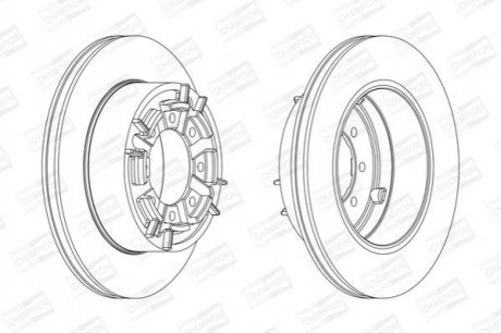 FIAT Диск гальмівний зад.Iveco Daily II,III 89- CHAMPION 567128CH-1